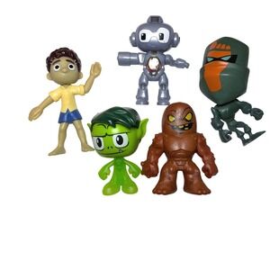Mixed Action Figure Lot Beast Boy Clayface Luca TMNT Foot Soldier Sonic Toy 5pc
